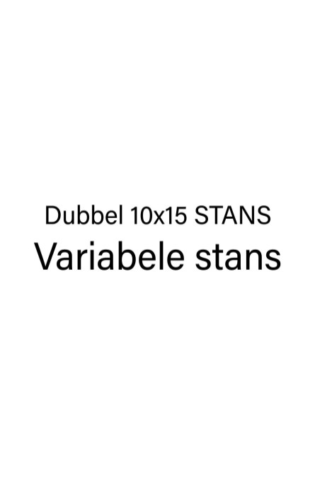 Dubbel 10x15 - STANS