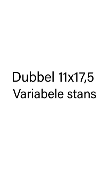 Dubbel 11x17,5 - STANS