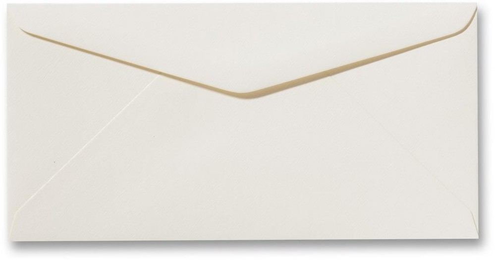 Luxe structuur creme envelop 11x22 cm