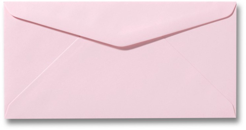 Licht roze envelop 11x22 cm