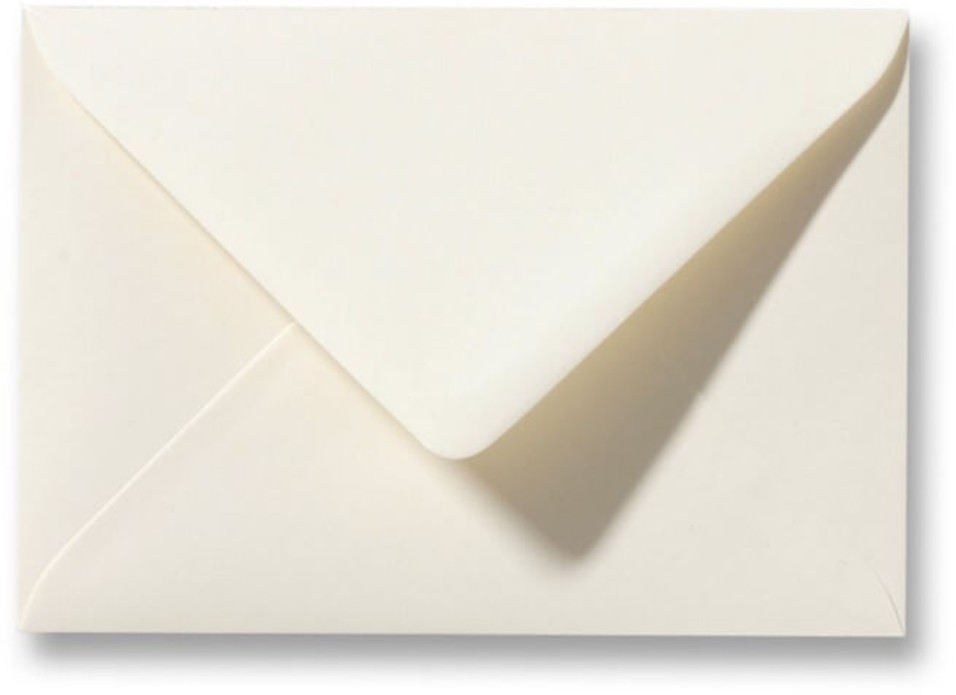 Luxe structuur ivoor envelop 11x15,6 cm