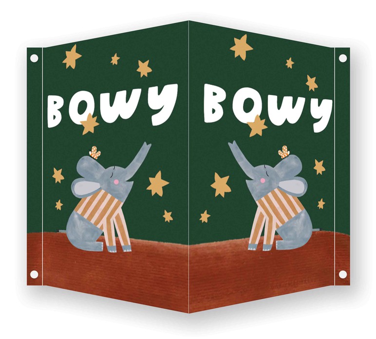 Geboortebord jongen olifant - Bowy 70 x 100 cm