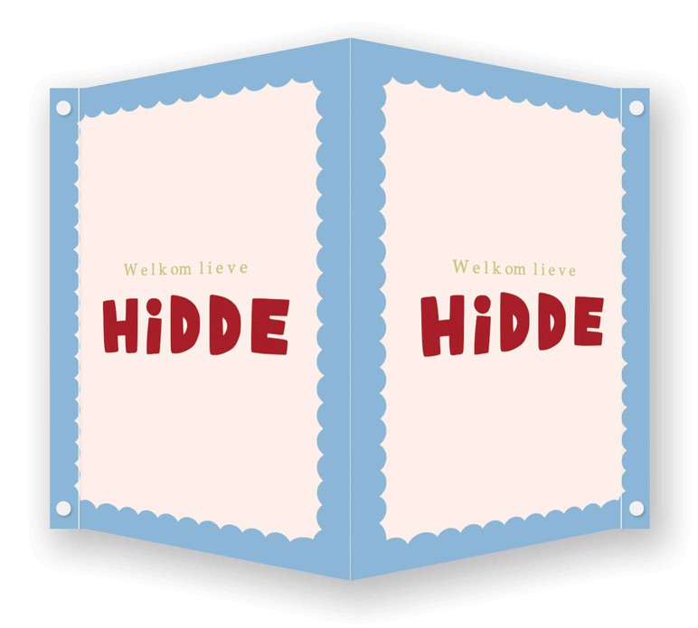 Geboortebord rand bolletjes - Hidde 70x100 cm