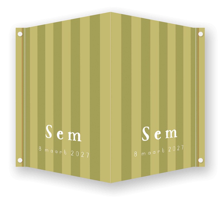 Geboortebord jongen streep patroon - Sem 70x100 cm