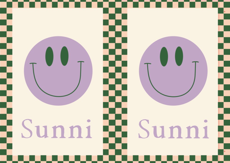 Geboortebord jongen met smiley 50x70 - Sunni