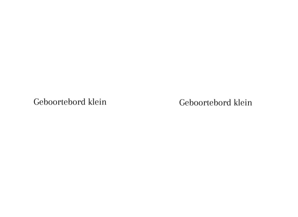 Geboortebord klein (50x70) voor