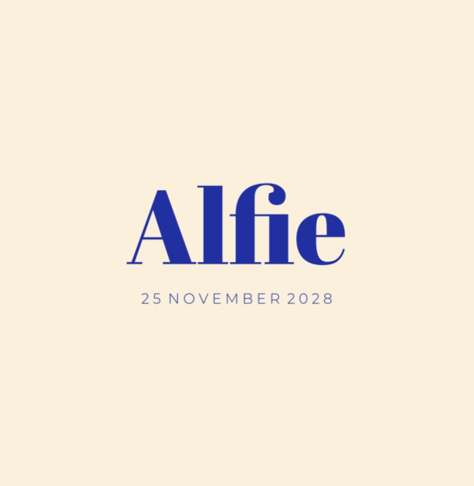 Geboortekaartje Alfie