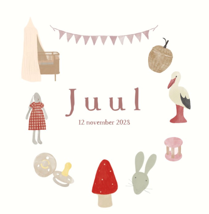 Geboortekaartje babykamer - Juul