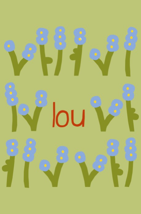 Geboortekaartje bloemen - lou