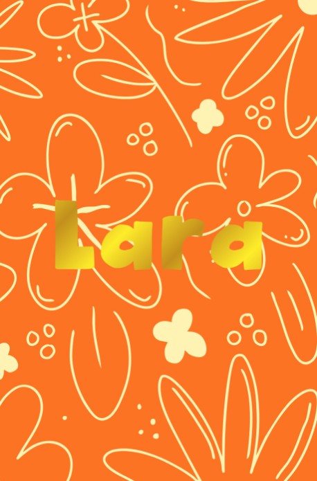 Geboortekaartje bloemen patroon - Lara