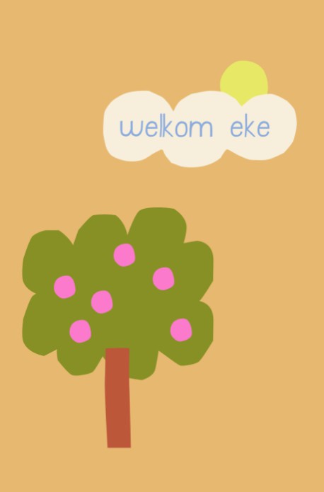 Geboortekaartje boom - eke