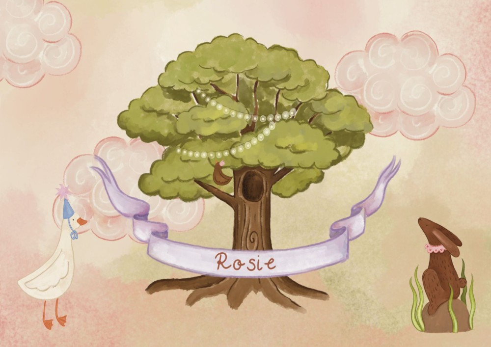 Geboortekaartje boom - Rosie