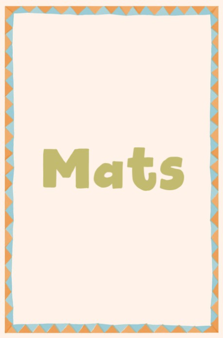 Geboortekaartje rand driehoekjes - Mats
