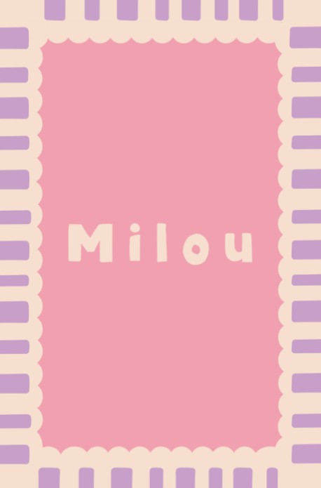 Geboortekaartje rand streep - Milou