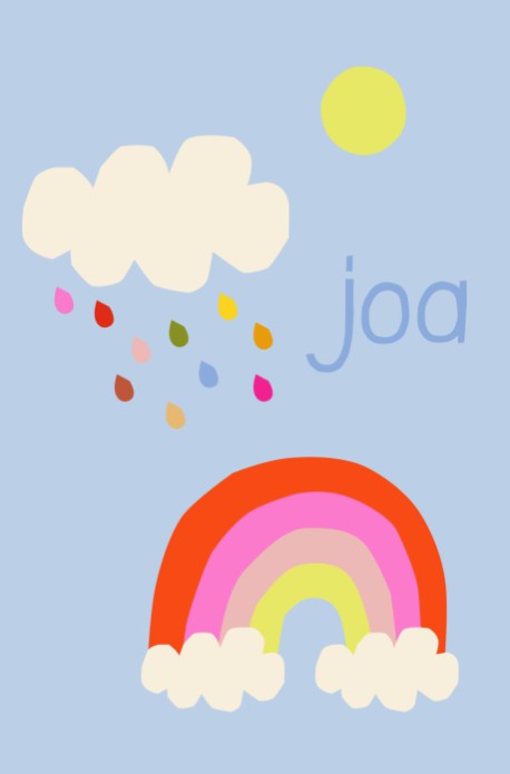 Geboortekaartje regenboog - joa