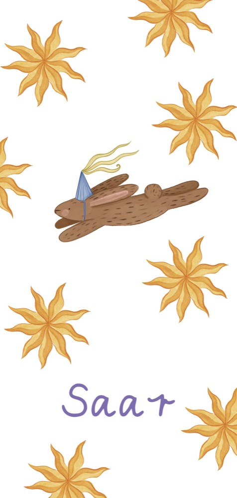 Geboortekaartje zon konijn Saar