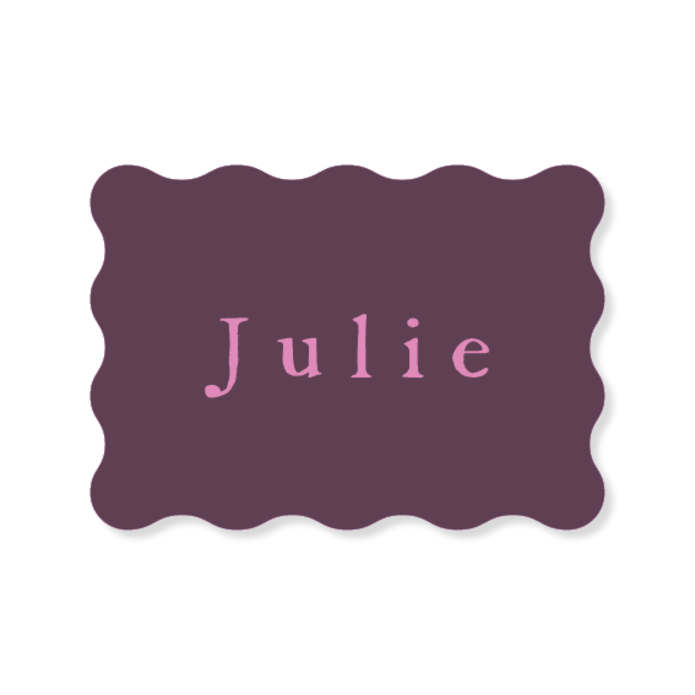 Geboortekaartje golvend paars - Julie