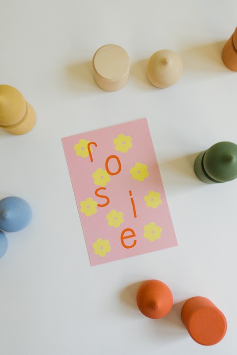 Geboortekaartje bloemen - rosie