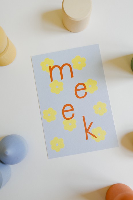 Geboortekaartje bloemen - meek