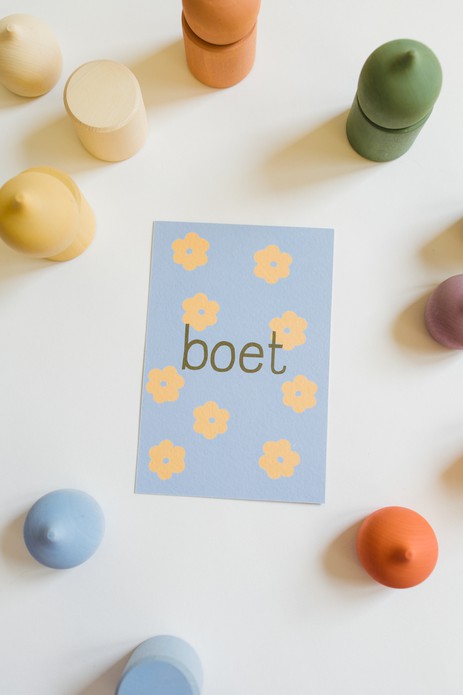 Geboortekaartje bloemen - boet