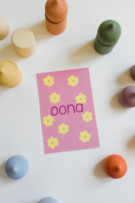 Geboortekaartje bloemen - oona