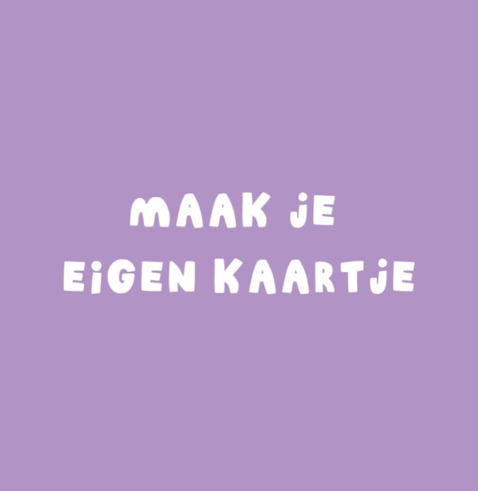 Kaartje zelf maken | 11x11 enkel