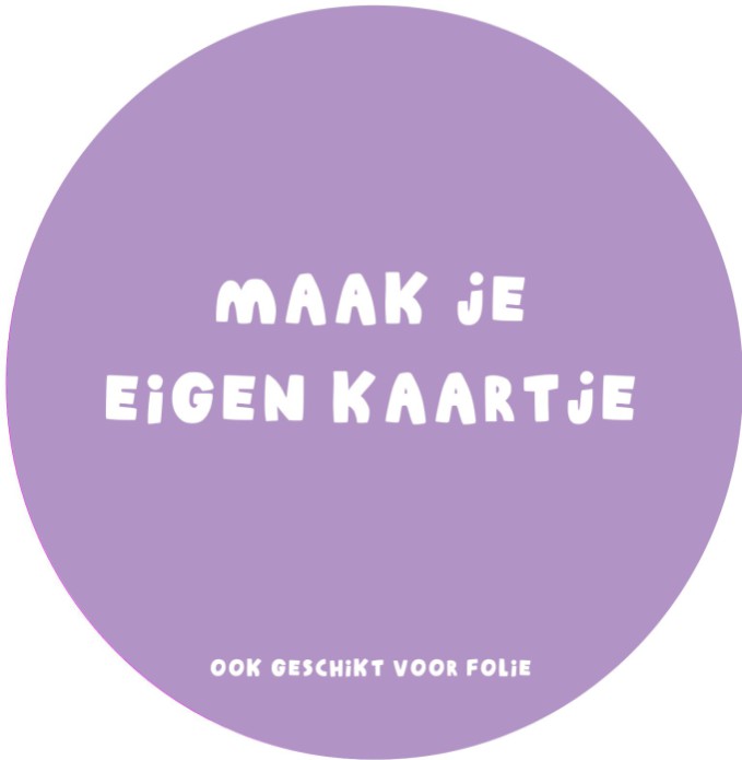 Kaartje zelf maken | Rond 13 x 13 cm