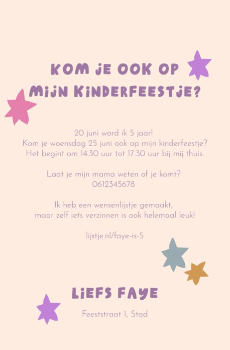kaart achterzijde
