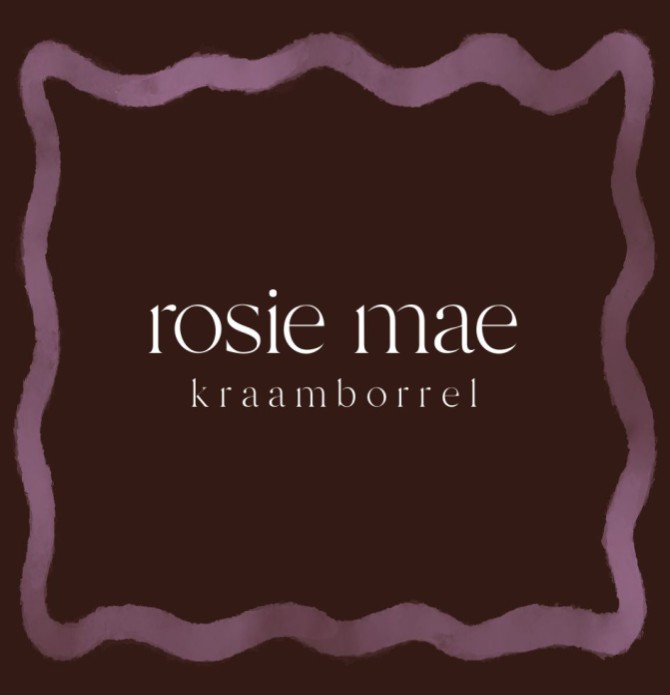 Kraamborrel kaartje golvend bordeaux - Rosie mae