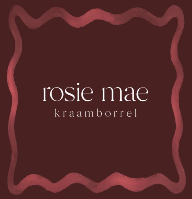 Kraamborrel kaartje golvend roze - Rosie mae