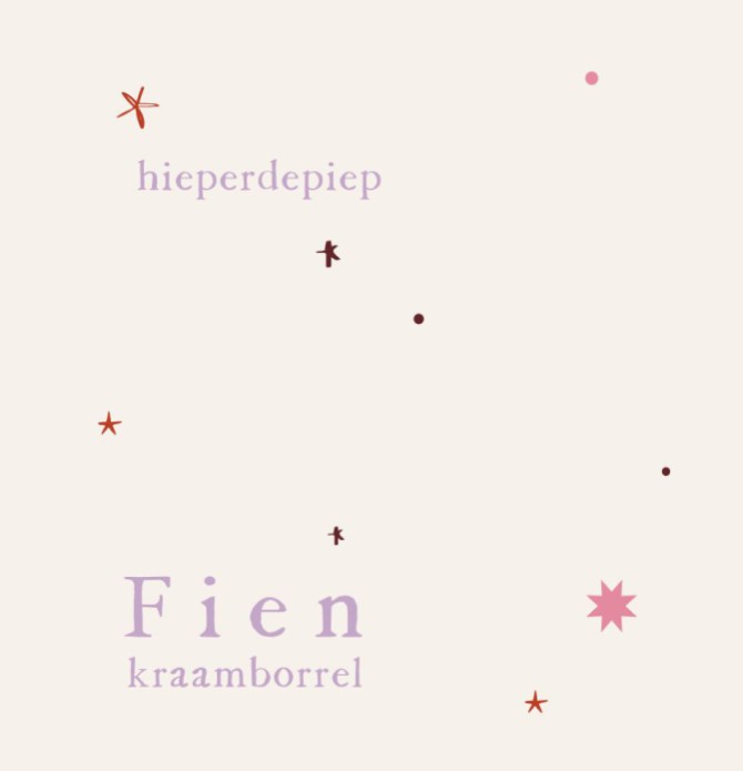 Kraamborrel kaartje hieperdepiep - Fien