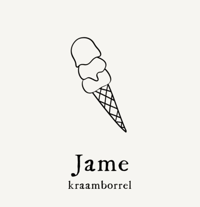 Kraamborrel kaartje ijsje - Jame