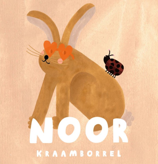 Kraamborrel kaartje konijn - Noor