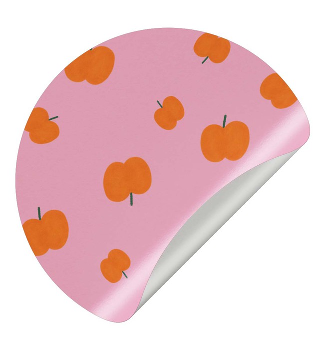 Sluitsticker appeltjes - roze