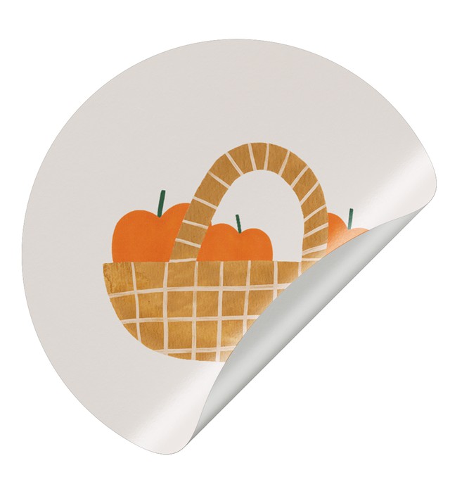 Sluitsticker - picknick mandje appels