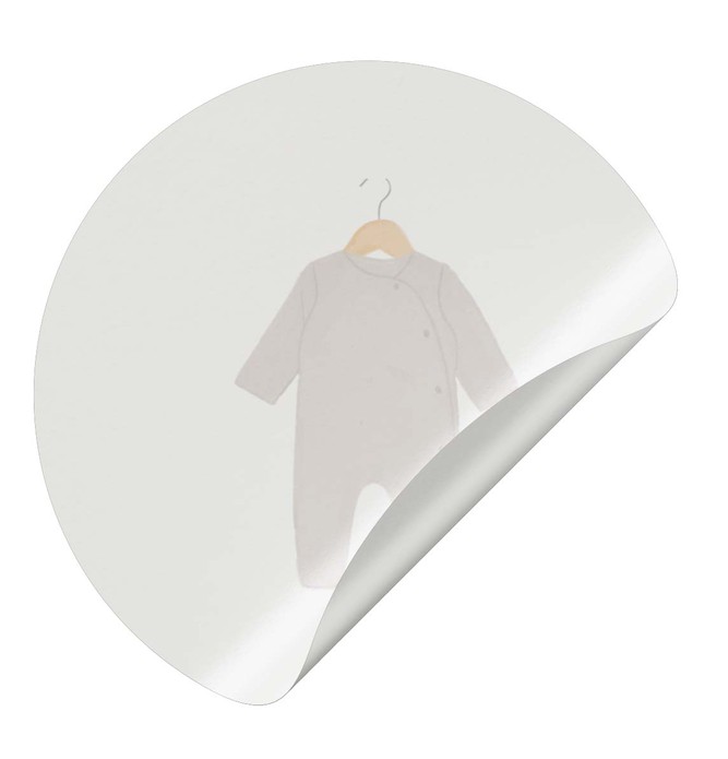 Sluitsticker watercolor kleding met hanger