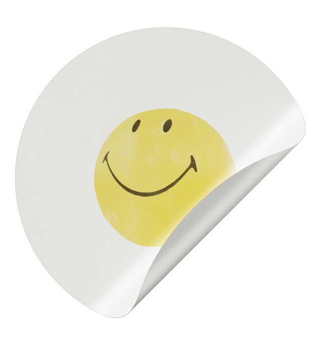 Sluitsticker watercolor smiley
