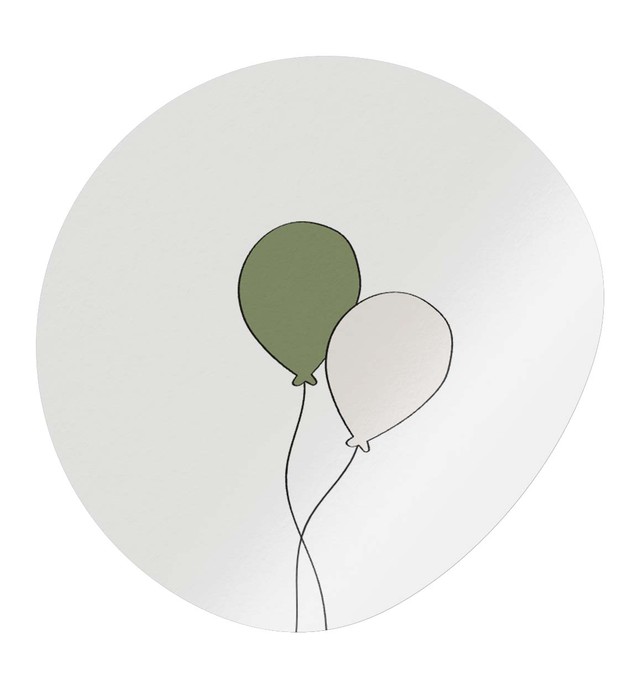 Sluitsticker ballonnen groen