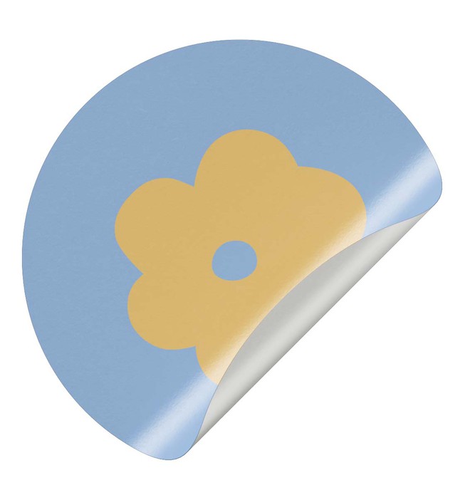 Sluitsticker bloem - oranje