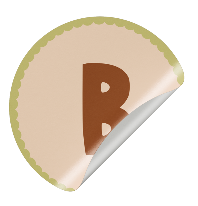 Sluitsticker bollen rand - groen