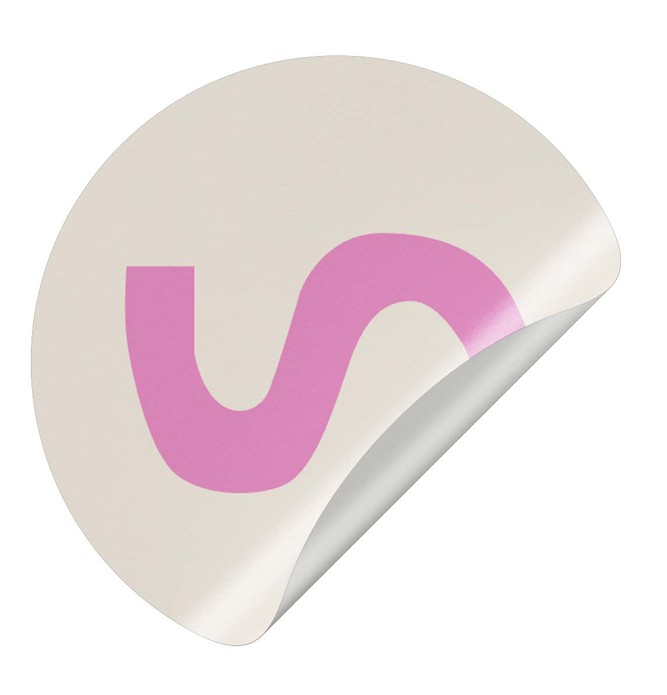 Sluitsticker golf fel roze