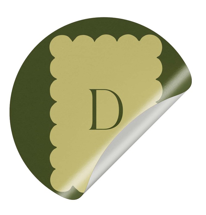Sluitsticker golvend - groen