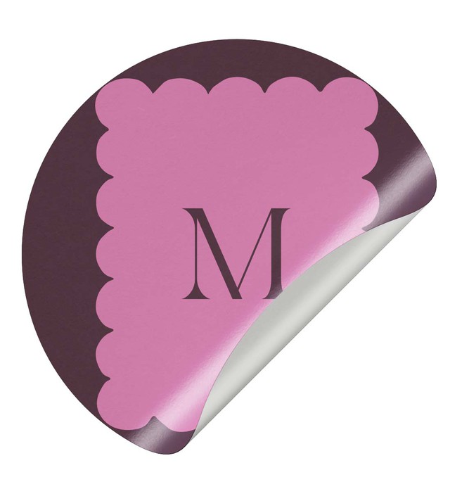 Sluitsticker golvend - roze