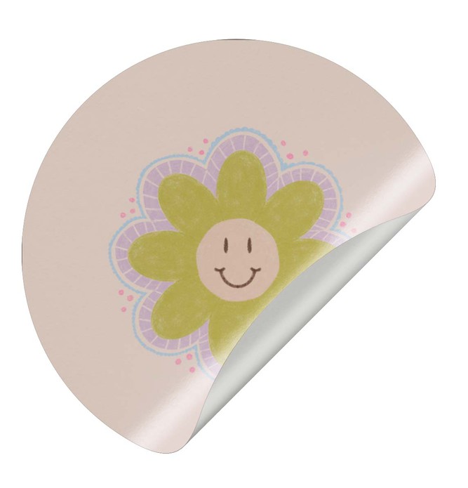 Sluitsticker happy flower