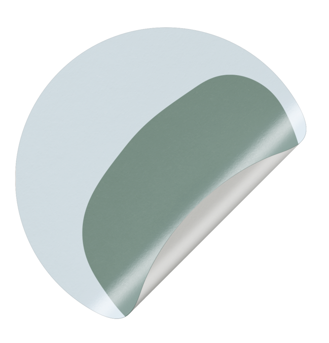 Sluitsticker kiezel - blauw