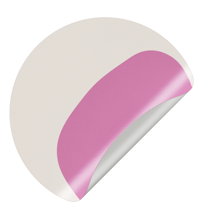 Sluitsticker kiezel - beige - roze