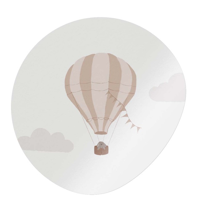 Sluitsticker luchtballon wolken