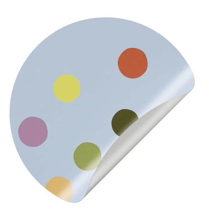 Sluitsticker stippen - blauw