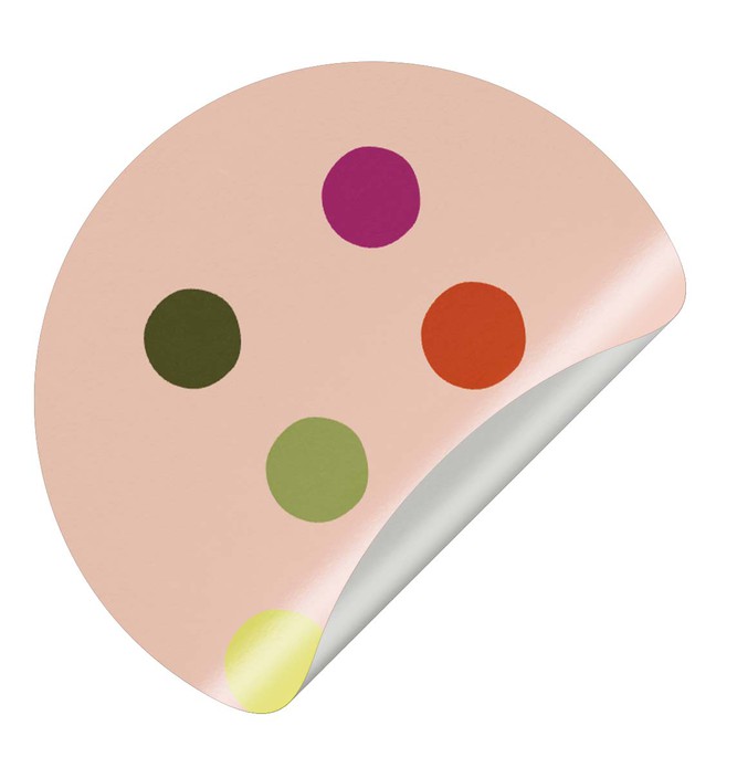 Sluitsticker stippen - roze
