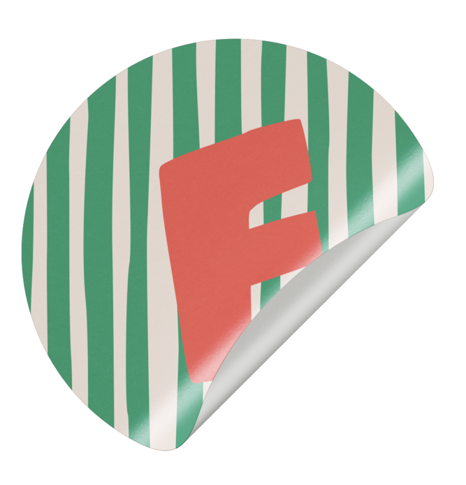 Sluitsticker streep klein - groen